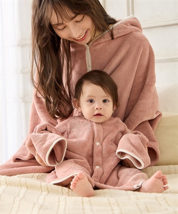 Rosemadame 親子バスローブ３点セット マタニティ バスローブ セット 親子 ギフト プレゼント 出産祝い トート付き 出産準備 ベビー バスローブワンピ お風呂 入浴 ペアルック バスタイム 男の子 女の子 バス_subthumb_3