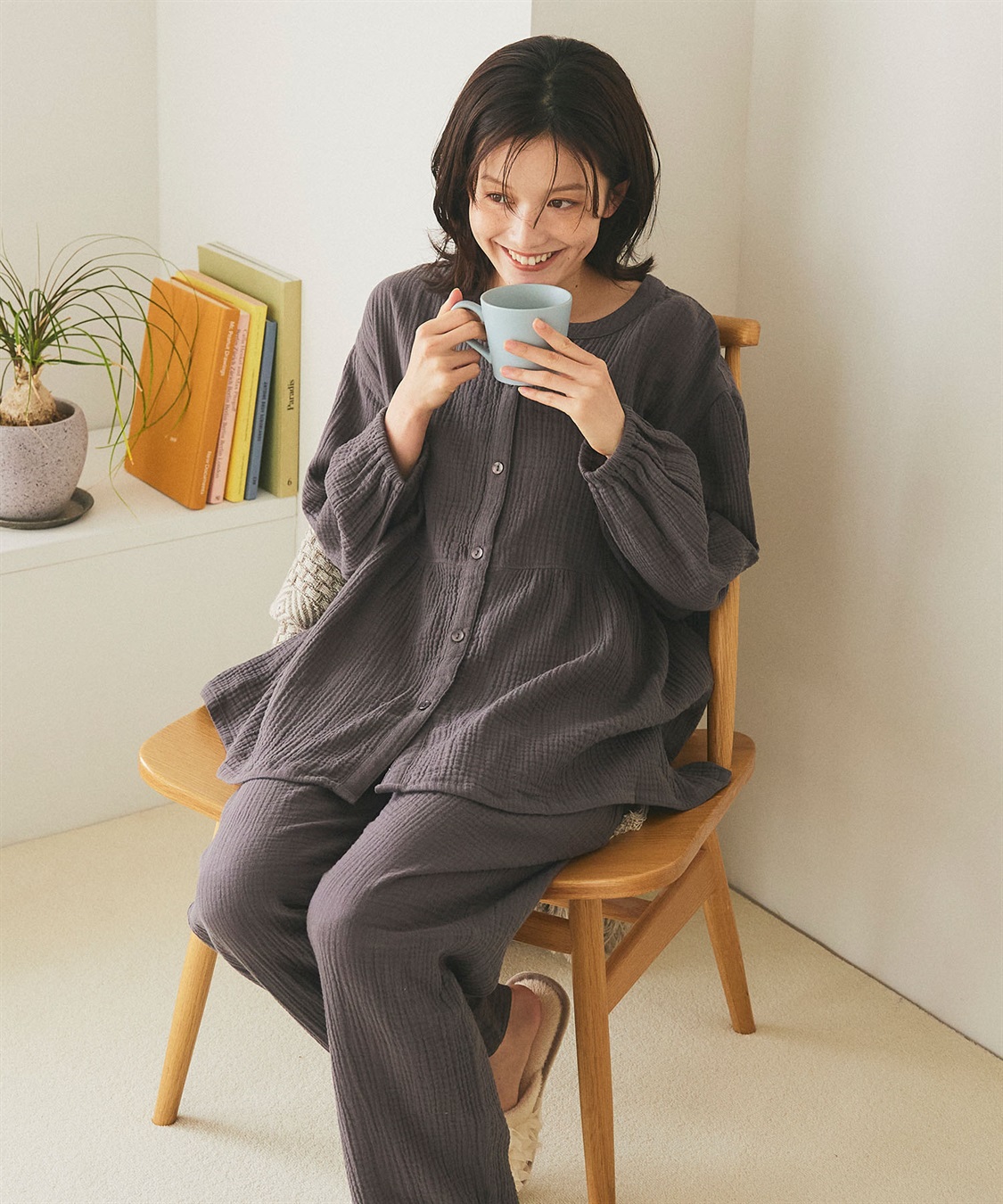 Life Style by cross marche 【LAFUKU/ラフク】ゆったり柔らかダブルガーゼパジャマ綿100％《上下セット》_sub_11