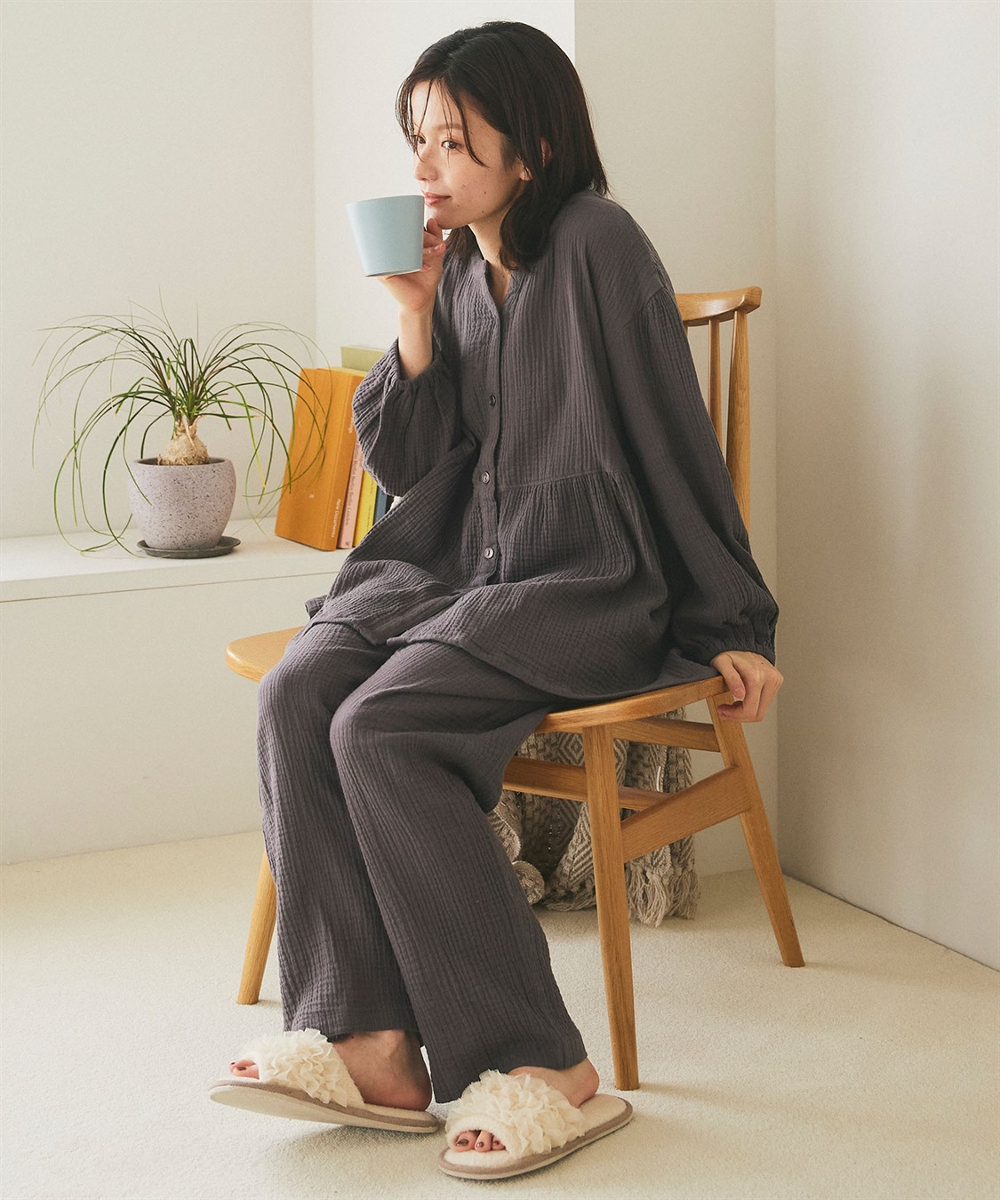 Life Style by cross marche 【LAFUKU/ラフク】ゆったり柔らかダブルガーゼパジャマ綿100％《上下セット》_sub_15