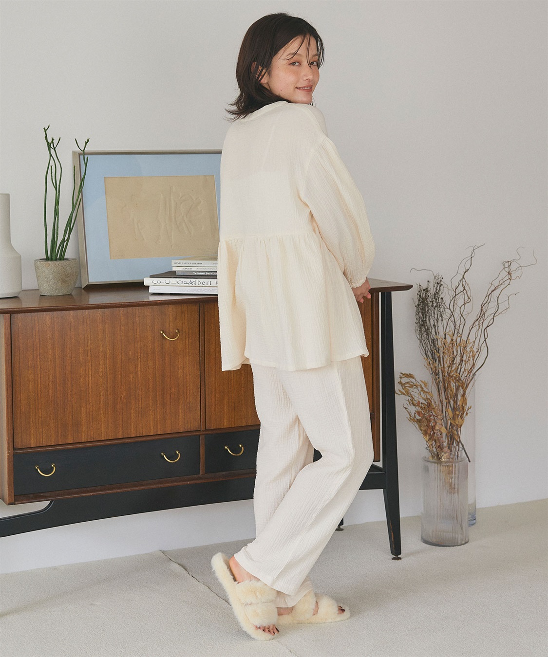 Life Style by cross marche 【LAFUKU/ラフク】ゆったり柔らかダブルガーゼパジャマ綿100％《上下セット》_sub_18