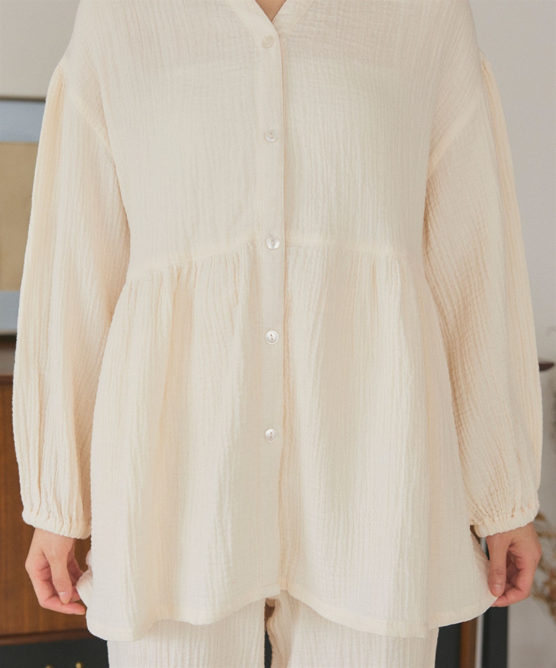 Life Style by cross marche 【LAFUKU/ラフク】ゆったり柔らかダブルガーゼパジャマ綿100％《上下セット》_sub_24