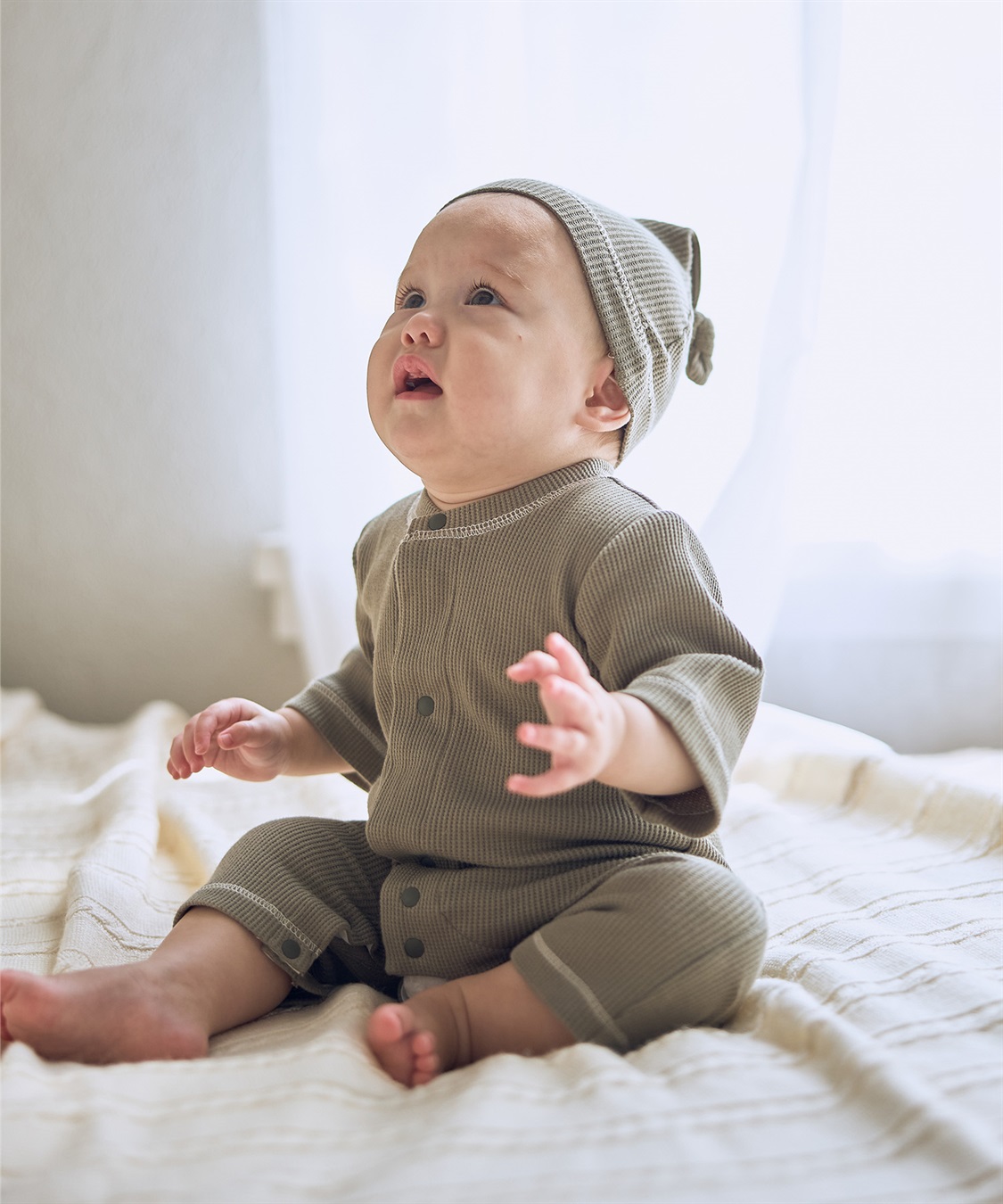 Rosemadame 【親子でお揃い】ワッフルベビー退院着_sub_1