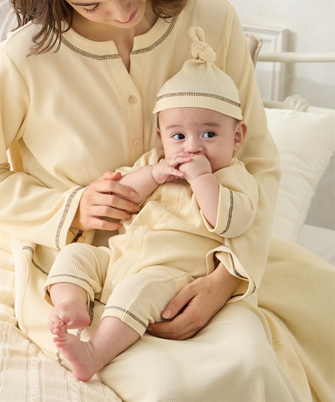 Rosemadame 【親子でお揃い】ワッフルベビー退院着_sub_6