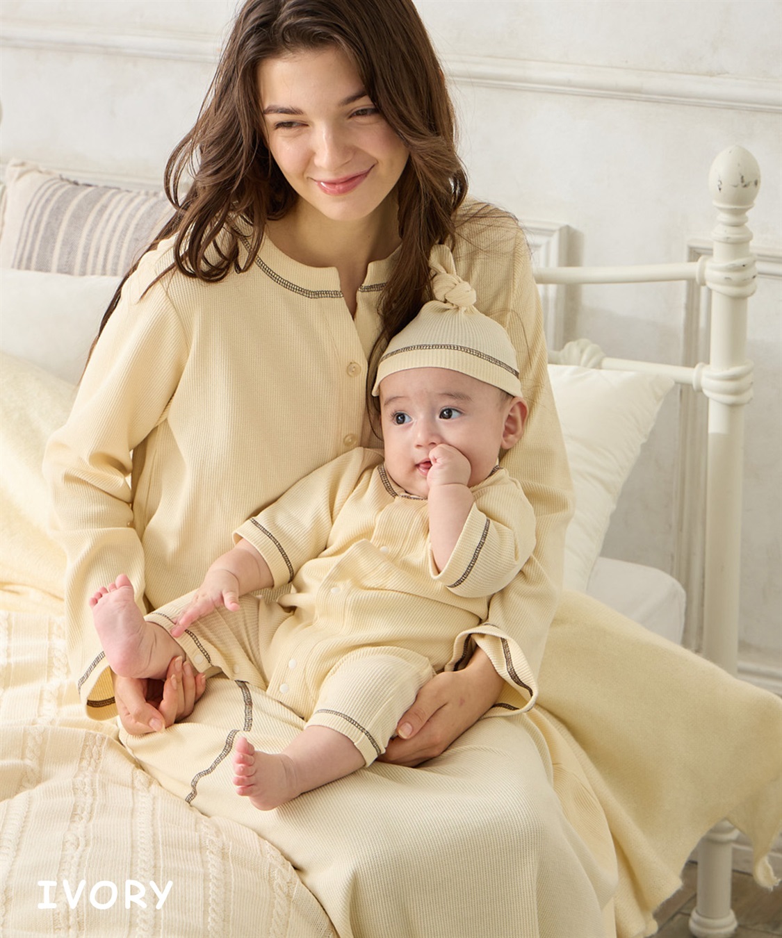 Rosemadame 【親子でお揃い】ワッフルベビー退院着_sub_8