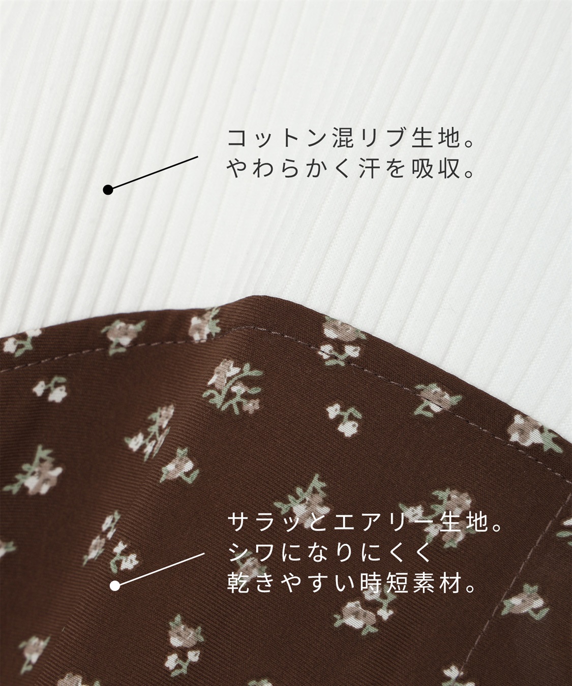 Rosemadame 小花柄ベア切替ワンピース（マタニティ/授乳服）授乳口付き 授乳楽々 妊婦服 産前・産後対応_sub_13