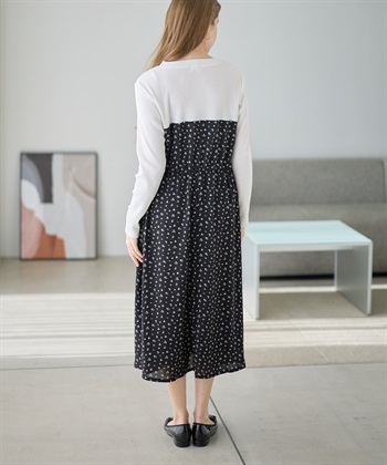 Rosemadame 小花柄ベア切替ワンピース（マタニティ/授乳服）授乳口付き 授乳楽々 妊婦服 産前・産後対応_subthumb_15