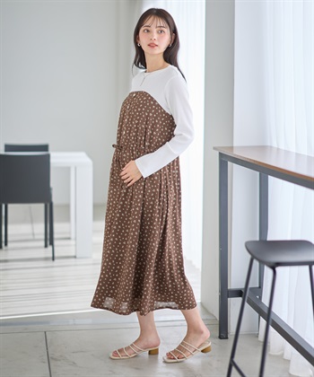 Rosemadame 小花柄ベア切替ワンピース（マタニティ/授乳服）授乳口付き 授乳楽々 妊婦服 産前・産後対応_subthumb_18