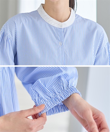 Rosemadame ストライプティアードワンピース（マタニティ/授乳服）授乳口付き 授乳楽々 妊婦服 産前・産後対応_subthumb_5