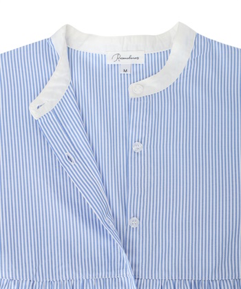 Rosemadame ストライプティアードワンピース（マタニティ/授乳服）授乳口付き 授乳楽々 妊婦服 産前・産後対応_subthumb_6