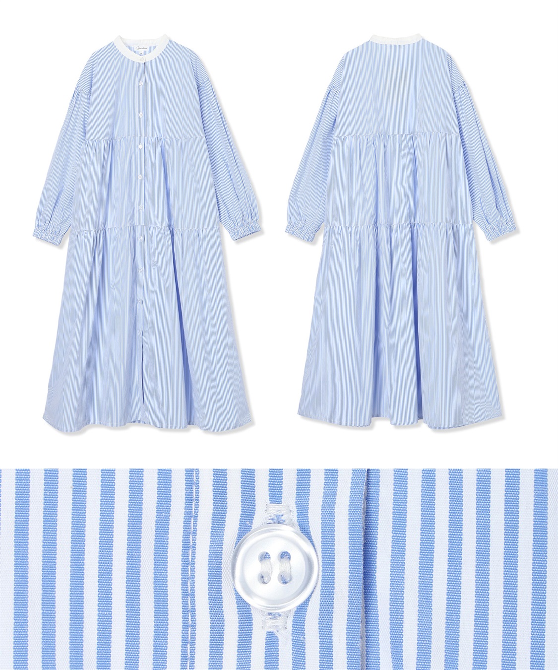 Rosemadame ストライプティアードワンピース（マタニティ/授乳服）授乳口付き 授乳楽々 妊婦服 産前・産後対応_sub_7