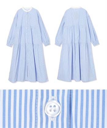 Rosemadame ストライプティアードワンピース（マタニティ/授乳服）授乳口付き 授乳楽々 妊婦服 産前・産後対応_subthumb_7