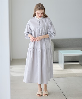 Rosemadame ストライプティアードワンピース（マタニティ/授乳服）授乳口付き 授乳楽々 妊婦服 産前・産後対応_subthumb_10