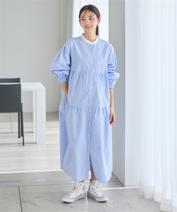 Rosemadame ストライプティアードワンピース（マタニティ/授乳服）授乳口付き 授乳楽々 妊婦服 産前・産後対応_subthumb_15