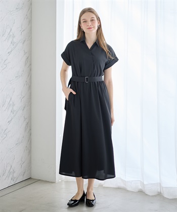 Rosemadame フレンチスリーブ スキッパ―シャツ マタニティワンピース(マタニティ&授乳服）授乳口付き 授乳楽々 妊婦服 産前・産後対応_subthumb_5