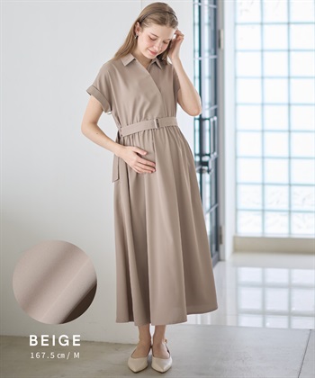 Rosemadame フレンチスリーブ スキッパ―シャツ マタニティワンピース(マタニティ&授乳服）授乳口付き 授乳楽々 妊婦服 産前・産後対応_subthumb_17