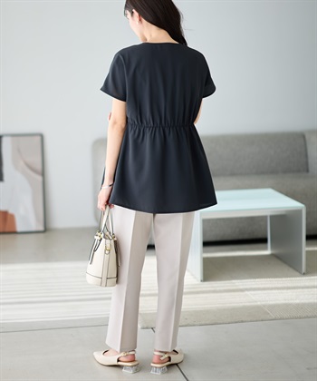 Rosemadame ウエストタック ペプラムブラウス(マタニティ&授乳服）授乳口付き 授乳楽々 妊婦服 産前・産後対応_subthumb_5