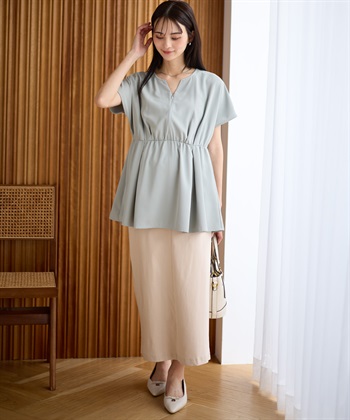 Rosemadame ウエストタック ペプラムブラウス(マタニティ&授乳服）授乳口付き 授乳楽々 妊婦服 産前・産後対応_subthumb_9