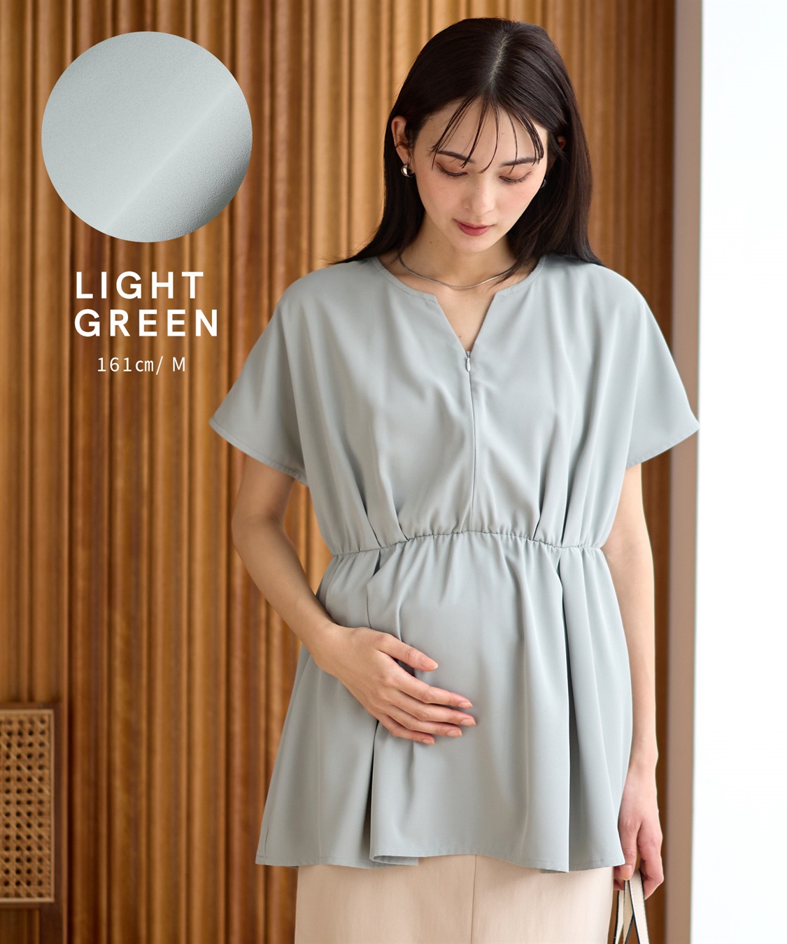 Rosemadame ウエストタック ペプラムブラウス(マタニティ&授乳服）授乳口付き 授乳楽々 妊婦服 産前・産後対応_sub_17