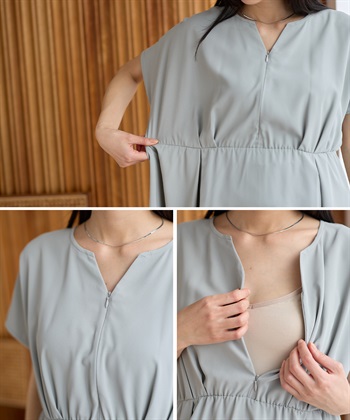 Rosemadame ウエストタック ペプラムブラウス(マタニティ&授乳服）授乳口付き 授乳楽々 妊婦服 産前・産後対応_subthumb_25