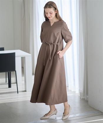 Rosemadame ランタンスリーブウエストリボン付きワンピース（マタニティ/授乳服）授乳口付き 授乳楽々 妊婦服 産前・産後対応_subthumb_15