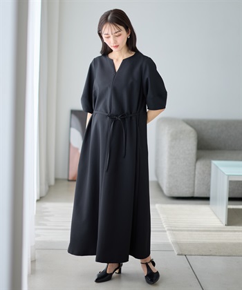 Rosemadame ランタンスリーブウエストリボン付きワンピース（マタニティ/授乳服）授乳口付き 授乳楽々 妊婦服 産前・産後対応_subthumb_17