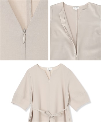 Rosemadame ランタンスリーブウエストリボン付きワンピース（マタニティ/授乳服）授乳口付き 授乳楽々 妊婦服 産前・産後対応_subthumb_21