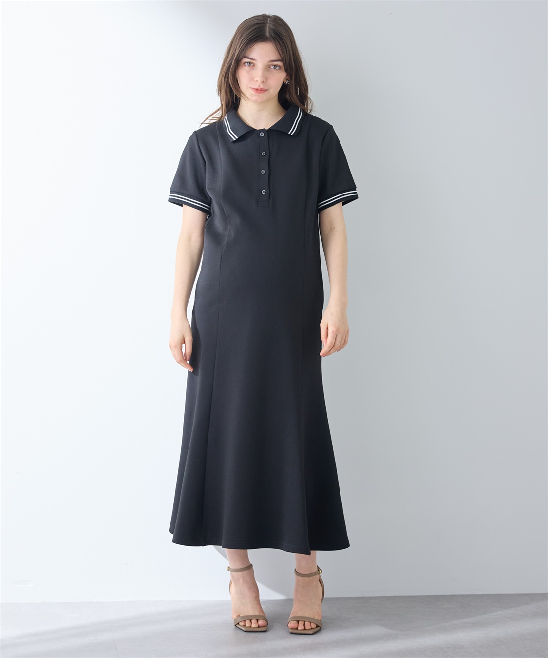 Rosemadame 【UVカット】マーメイド ポロワンピース/マタニティワンピース（マタニティ/授乳服）授乳口付き 授乳楽々 妊婦服 産前・産後対応_sub_2