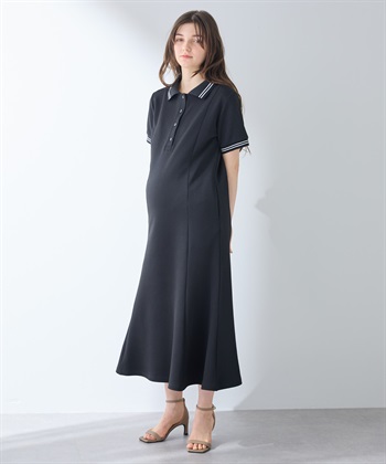 Rosemadame 【UVカット】マーメイド ポロワンピース/マタニティワンピース（マタニティ/授乳服）授乳口付き 授乳楽々 妊婦服 産前・産後対応_subthumb_3