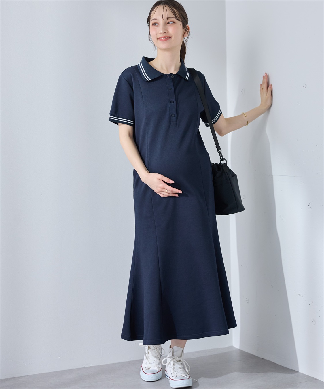 Rosemadame 【UVカット】マーメイド ポロワンピース/マタニティワンピース（マタニティ/授乳服）授乳口付き 授乳楽々 妊婦服 産前・産後対応_sub_6