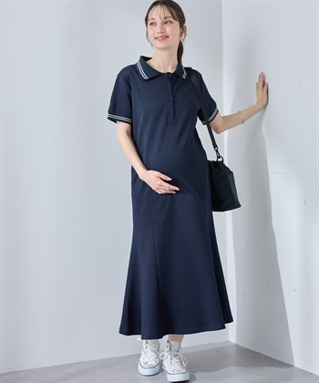 Rosemadame 【UVカット】マーメイド ポロワンピース/マタニティワンピース（マタニティ/授乳服）授乳口付き 授乳楽々 妊婦服 産前・産後対応_subthumb_6