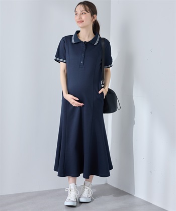 Rosemadame 【UVカット】マーメイド ポロワンピース/マタニティワンピース（マタニティ/授乳服）授乳口付き 授乳楽々 妊婦服 産前・産後対応_subthumb_7