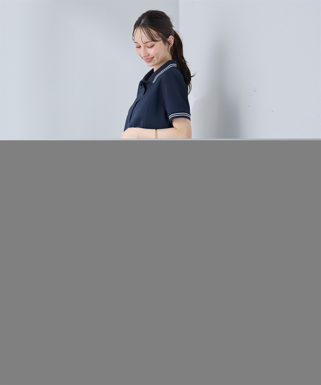 Rosemadame 【UVカット】マーメイド ポロワンピース/マタニティワンピース（マタニティ/授乳服）授乳口付き 授乳楽々 妊婦服 産前・産後対応_sub_8