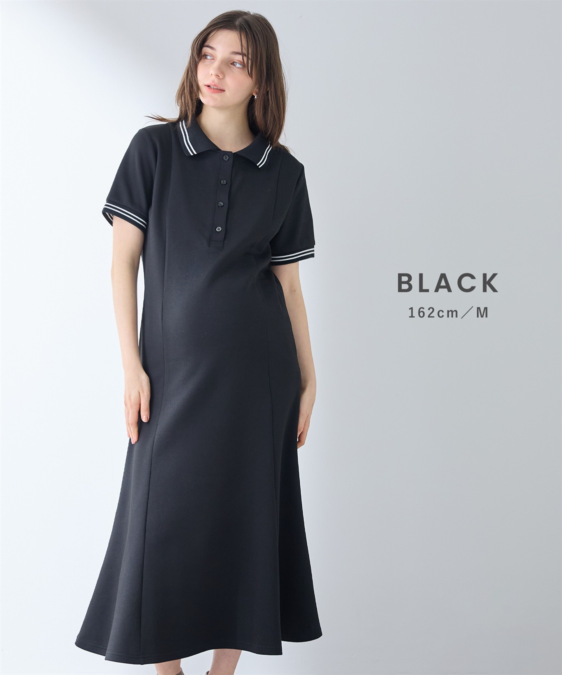 Rosemadame 【UVカット】マーメイド ポロワンピース/マタニティワンピース（マタニティ/授乳服）授乳口付き 授乳楽々 妊婦服 産前・産後対応_sub_15