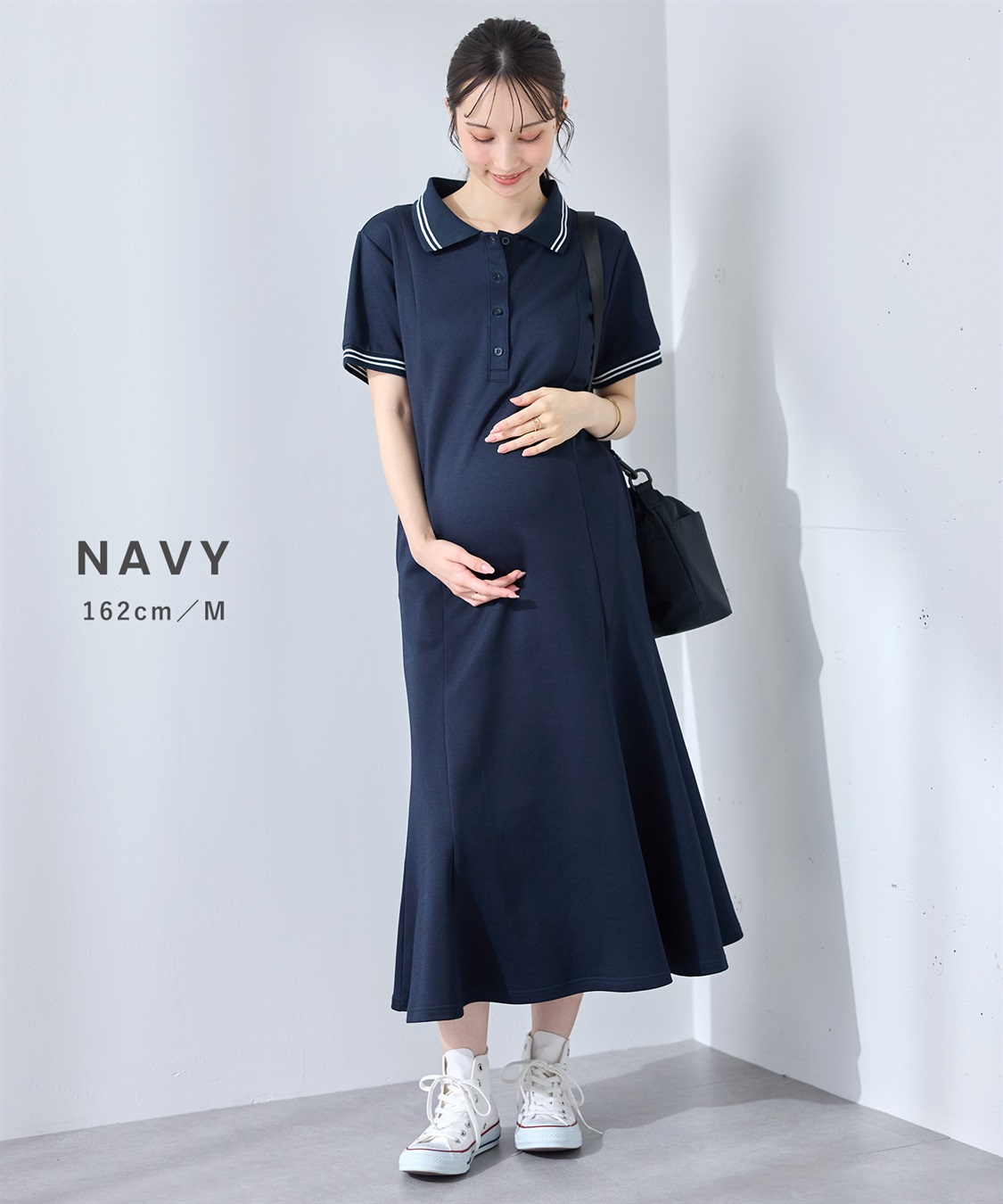 Rosemadame 【UVカット】マーメイド ポロワンピース/マタニティワンピース（マタニティ/授乳服）授乳口付き 授乳楽々 妊婦服 産前・産後対応_sub_16