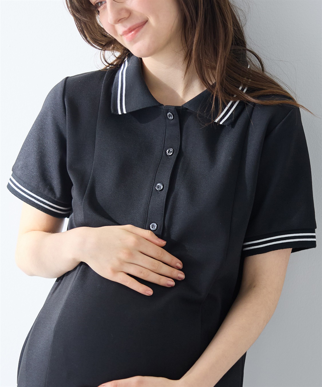 Rosemadame 【UVカット】マーメイド ポロワンピース/マタニティワンピース（マタニティ/授乳服）授乳口付き 授乳楽々 妊婦服 産前・産後対応_sub_22