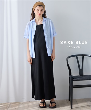 Rosemadame シアーストライプシャツ×ラメリブ ノースリ ワンピース/マタニティワンピース（マタニティ/授乳服）セット 授乳口付き 授乳楽々 妊婦服 産前・産後対応_subthumb_14