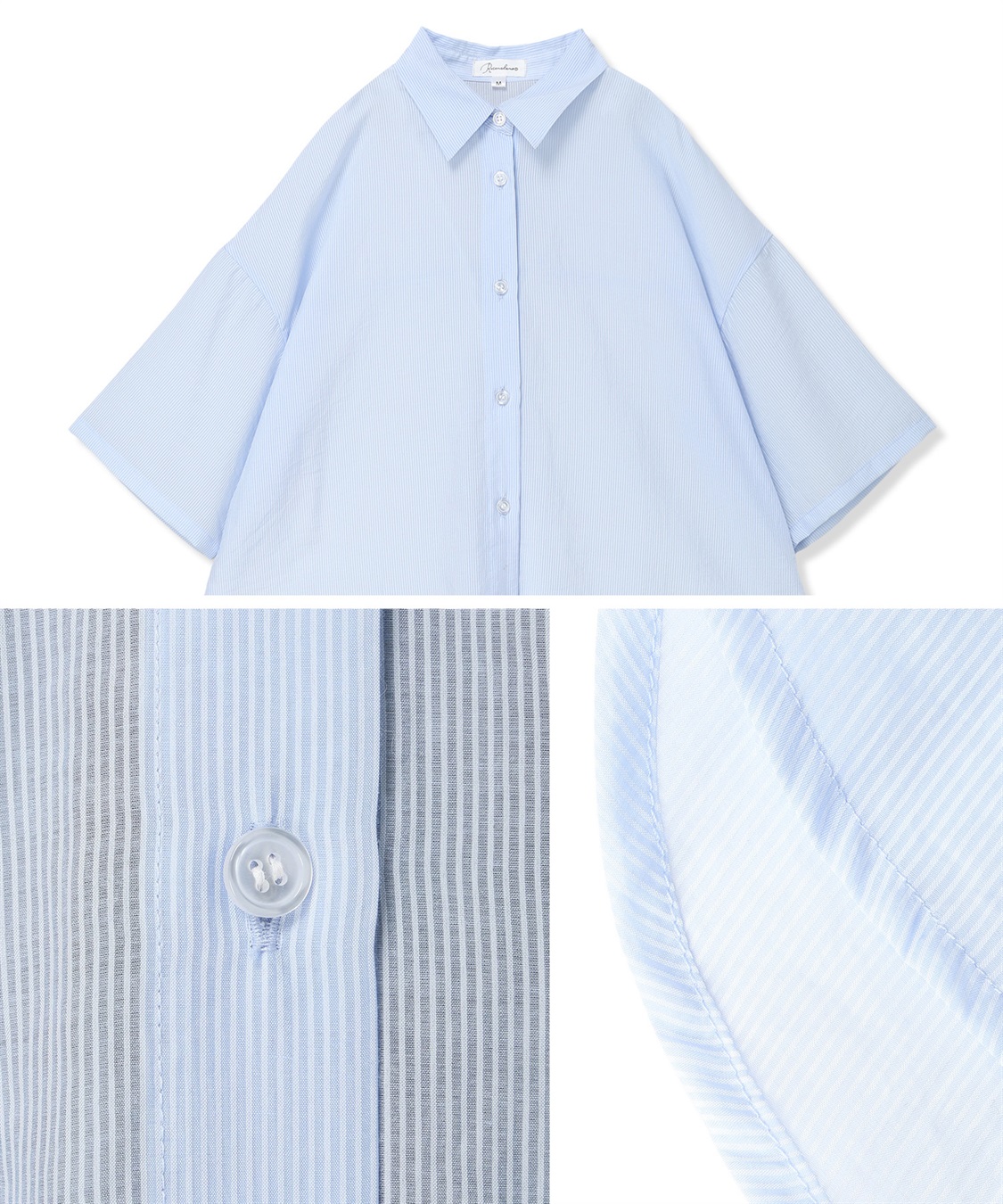 Rosemadame シアーストライプシャツ×ラメリブ ノースリ ワンピース/マタニティワンピース（マタニティ/授乳服）セット 授乳口付き 授乳楽々 妊婦服 産前・産後対応_sub_25