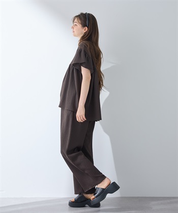 Rosemadame ゆったりフリル袖 カットジャガードブラウス（マタニティ/授乳服）セット 授乳口付き 授乳楽々 妊婦服 産前・産後対応_subthumb_8