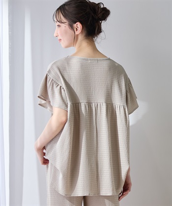 Rosemadame 【UVカット】ゆったりフリル袖 カットジャガード マタニティ授乳ブラウス｜まくって授乳OK 産前産後対応（セットアップ対応）_subthumb_23