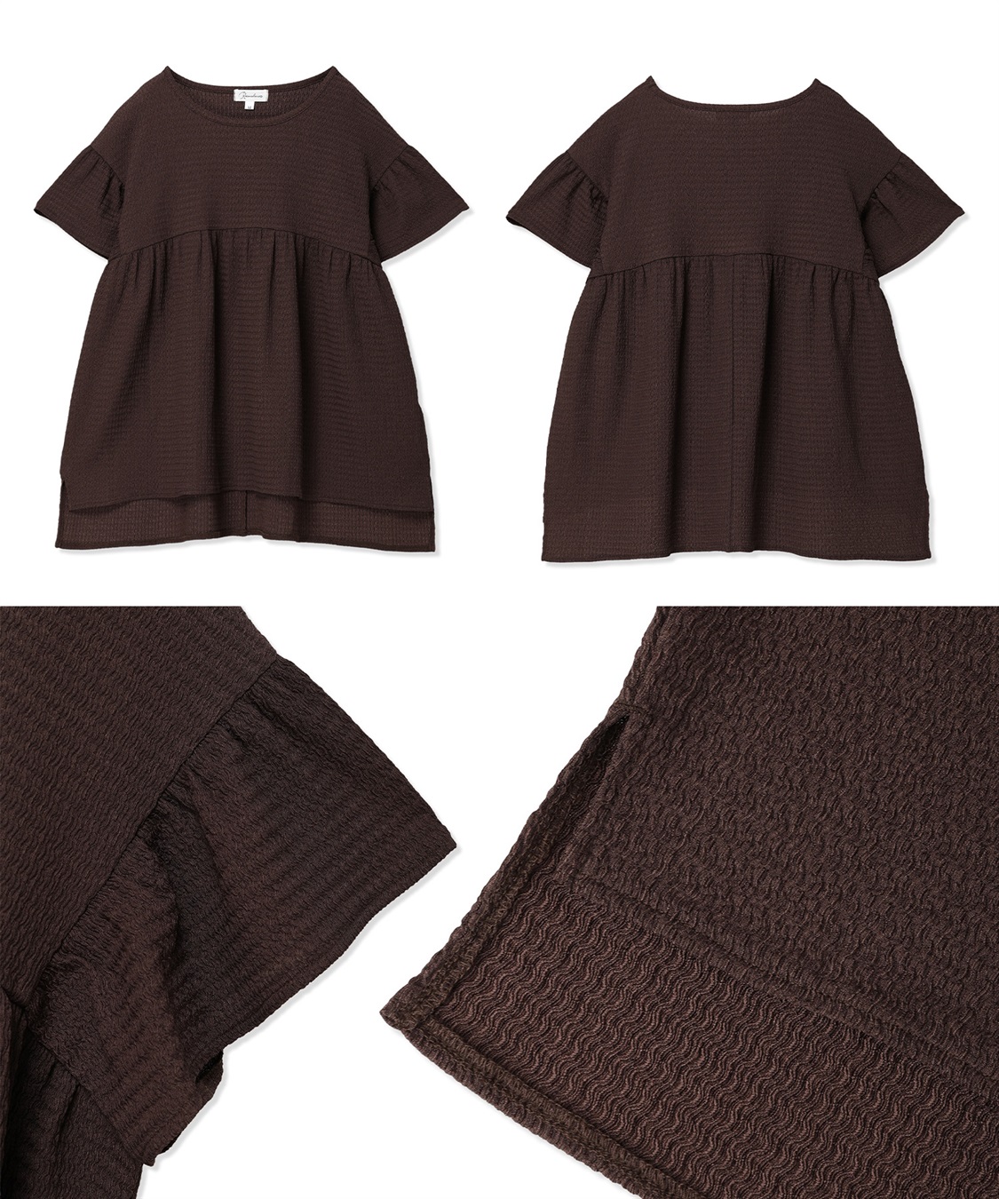 Rosemadame 【UVカット】ゆったりフリル袖 カットジャガード マタニティ授乳ブラウス｜まくって授乳OK 産前産後対応（セットアップ対応）_sub_26