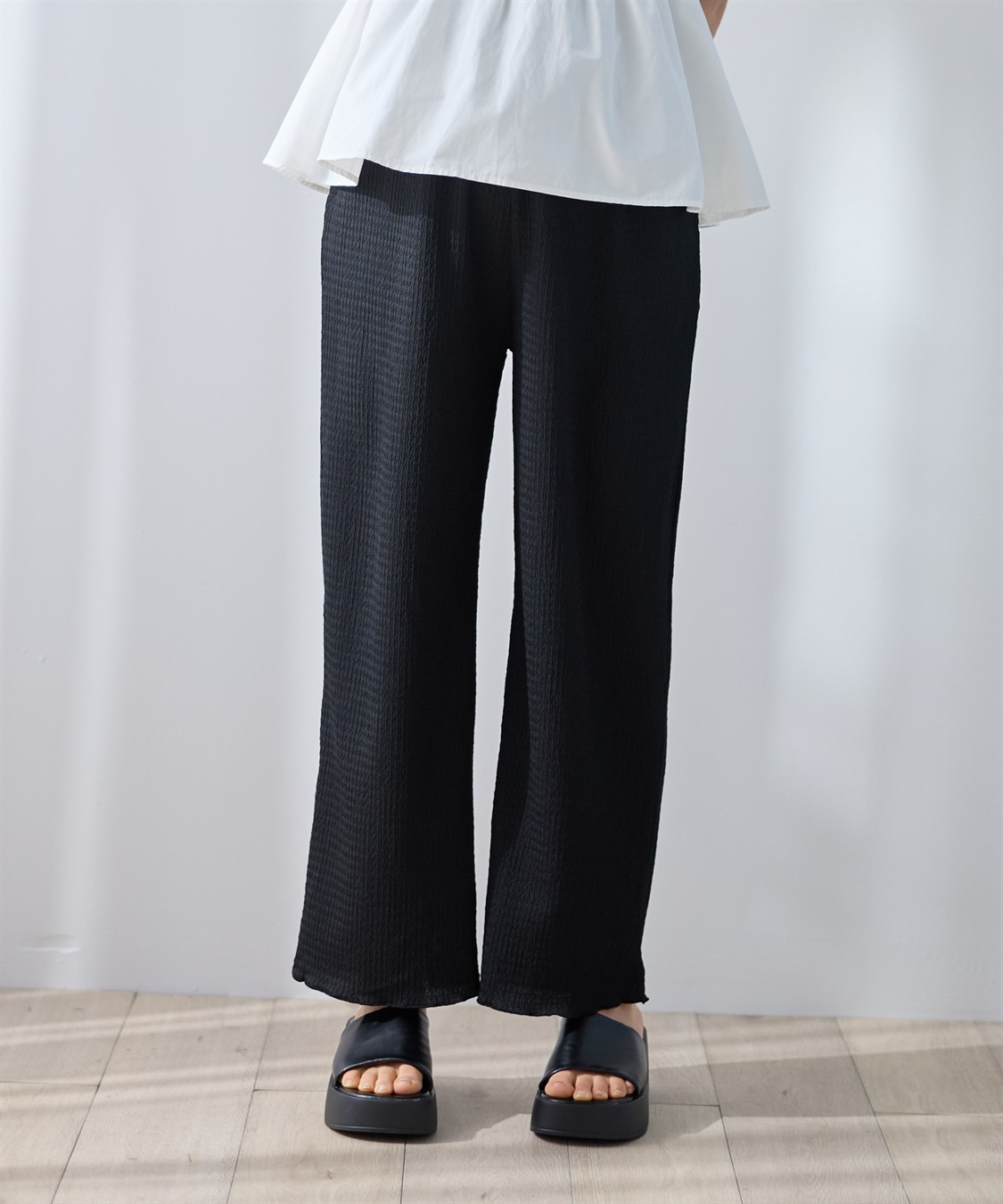 Rosemadame ゆったりカットジャガードパンツ（マタニティ～産後）妊婦服 産前・産後対応_sub_4