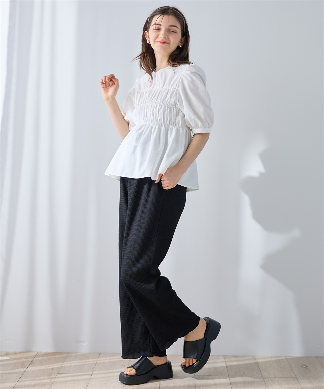 Rosemadame ゆったりカットジャガードパンツ（マタニティ～産後）妊婦服 産前・産後対応_sub_6