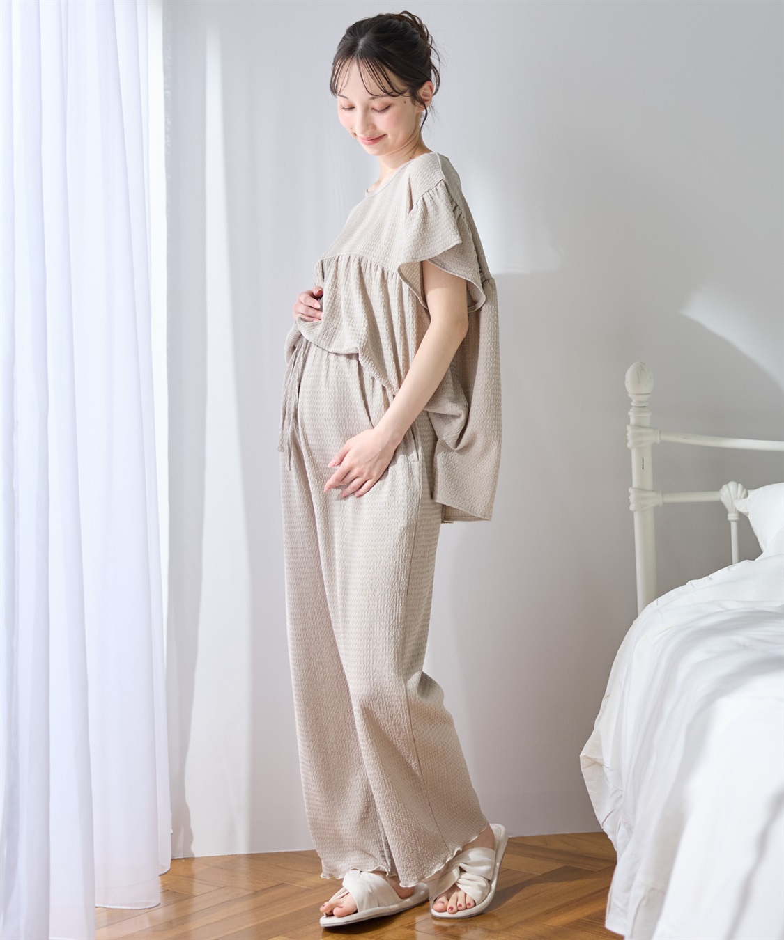 Rosemadame ゆったりカットジャガードパンツ（マタニティ～産後）妊婦服 産前・産後対応_sub_13