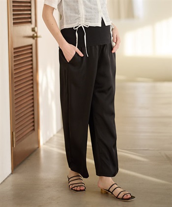 Rosemadame サテンワイド マタニティパンツ（マタニティ/授乳服）妊婦服 産前・産後対応_subthumb_3