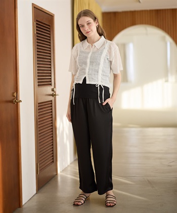 Rosemadame サテンワイド マタニティパンツ（マタニティ/授乳服）妊婦服 産前・産後対応_subthumb_4