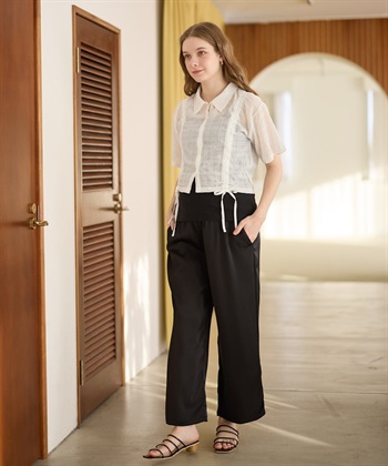 Rosemadame サテンワイド マタニティパンツ（マタニティ/授乳服）妊婦服 産前・産後対応_subthumb_5