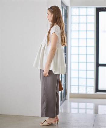 Rosemadame サテンワイド マタニティパンツ（マタニティ～産後）妊婦服 産前・産後対応_subthumb_16