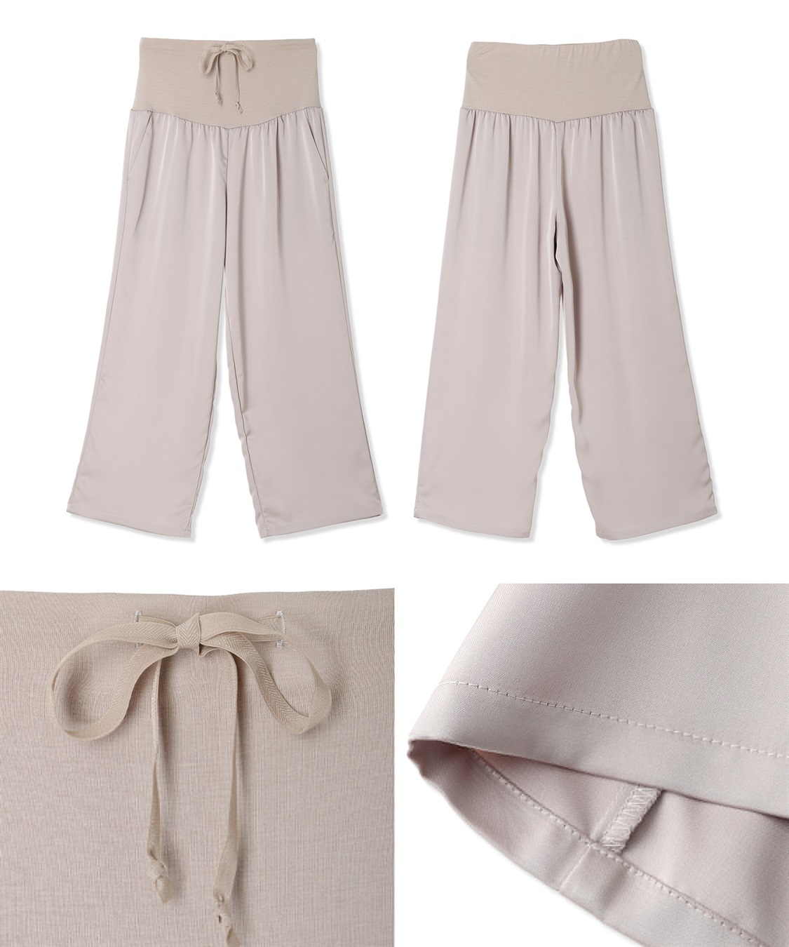 Rosemadame サテンワイド マタニティパンツ（マタニティ～産後）妊婦服 産前・産後対応_sub_25
