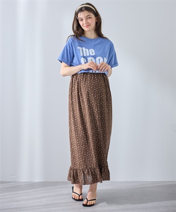 Rosemadame レトロフラワー フリルスカート/マタニティスカート（マタニティ/授乳服) 妊婦服 産前・産後対応_subthumb_18