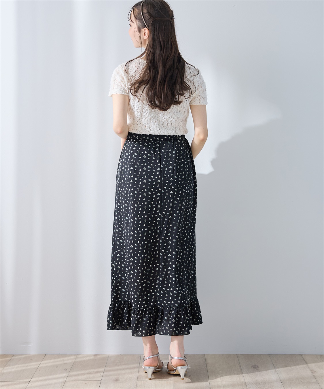 Rosemadame レトロフラワー フリルスカート/マタニティスカート（マタニティ/授乳服) 妊婦服 産前・産後対応_sub_19